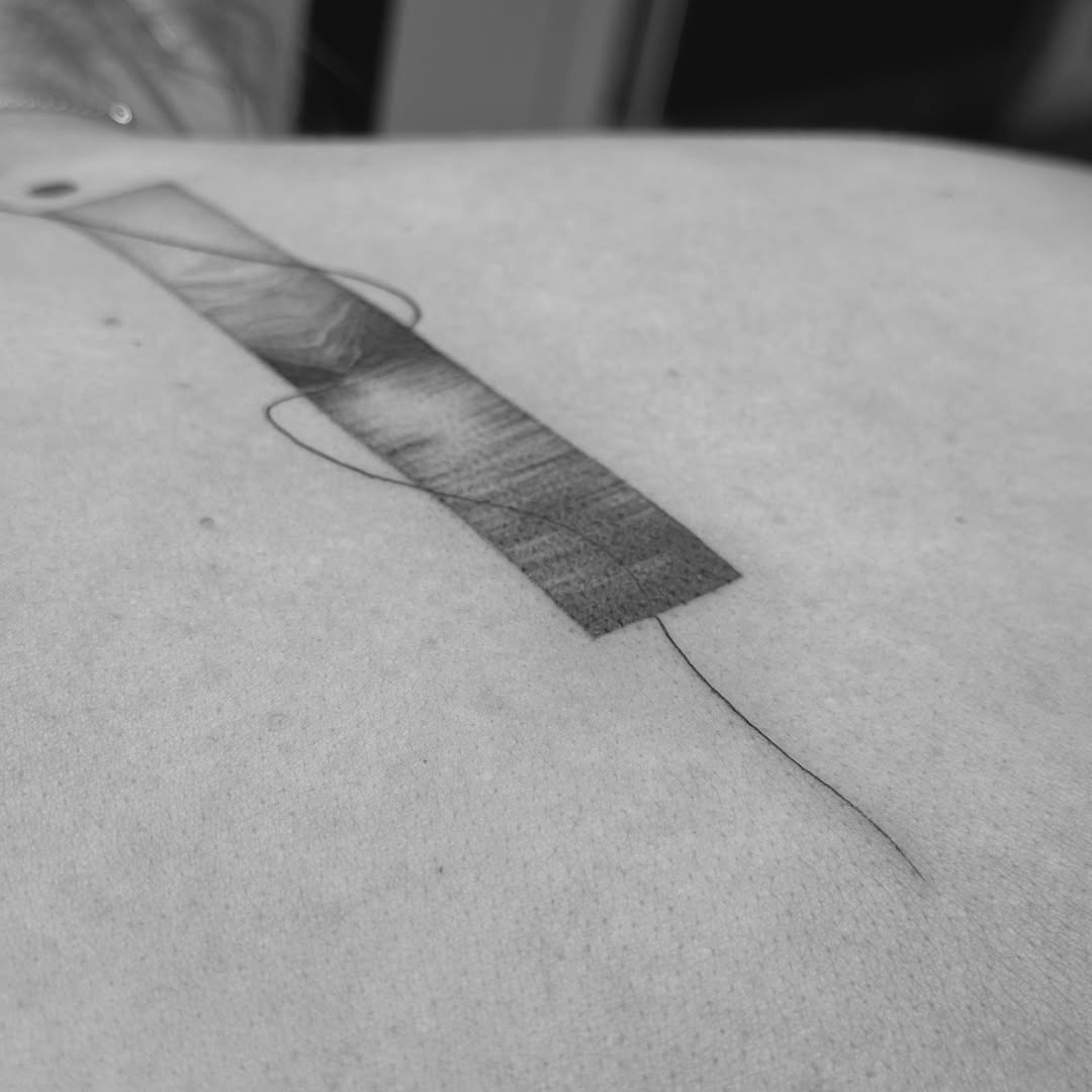 Tattoo by @wildhoneyartistry — illustrative, black_and_grey