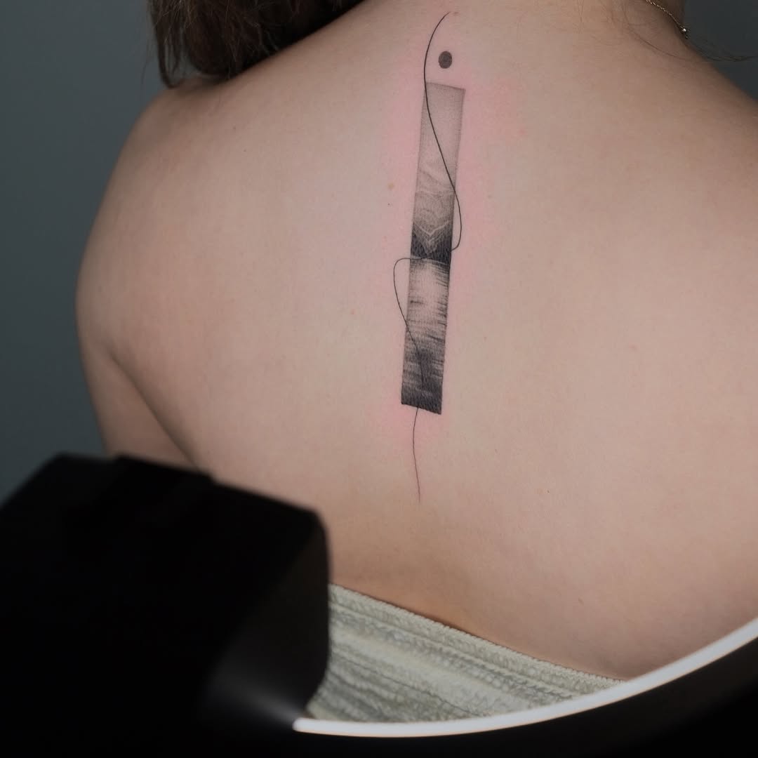 Tattoo by @wildhoneyartistry — illustrative, geometric