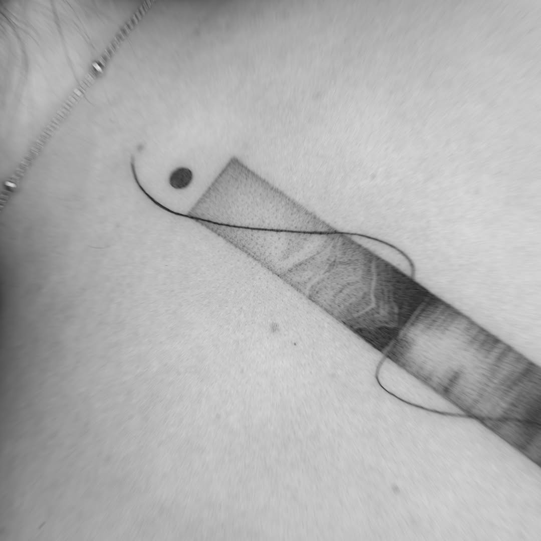 Tattoo by @wildhoneyartistry — geometric, dotwork
