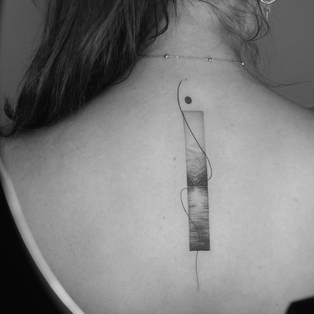 Tattoo by @wildhoneyartistry — geometric, illustrative