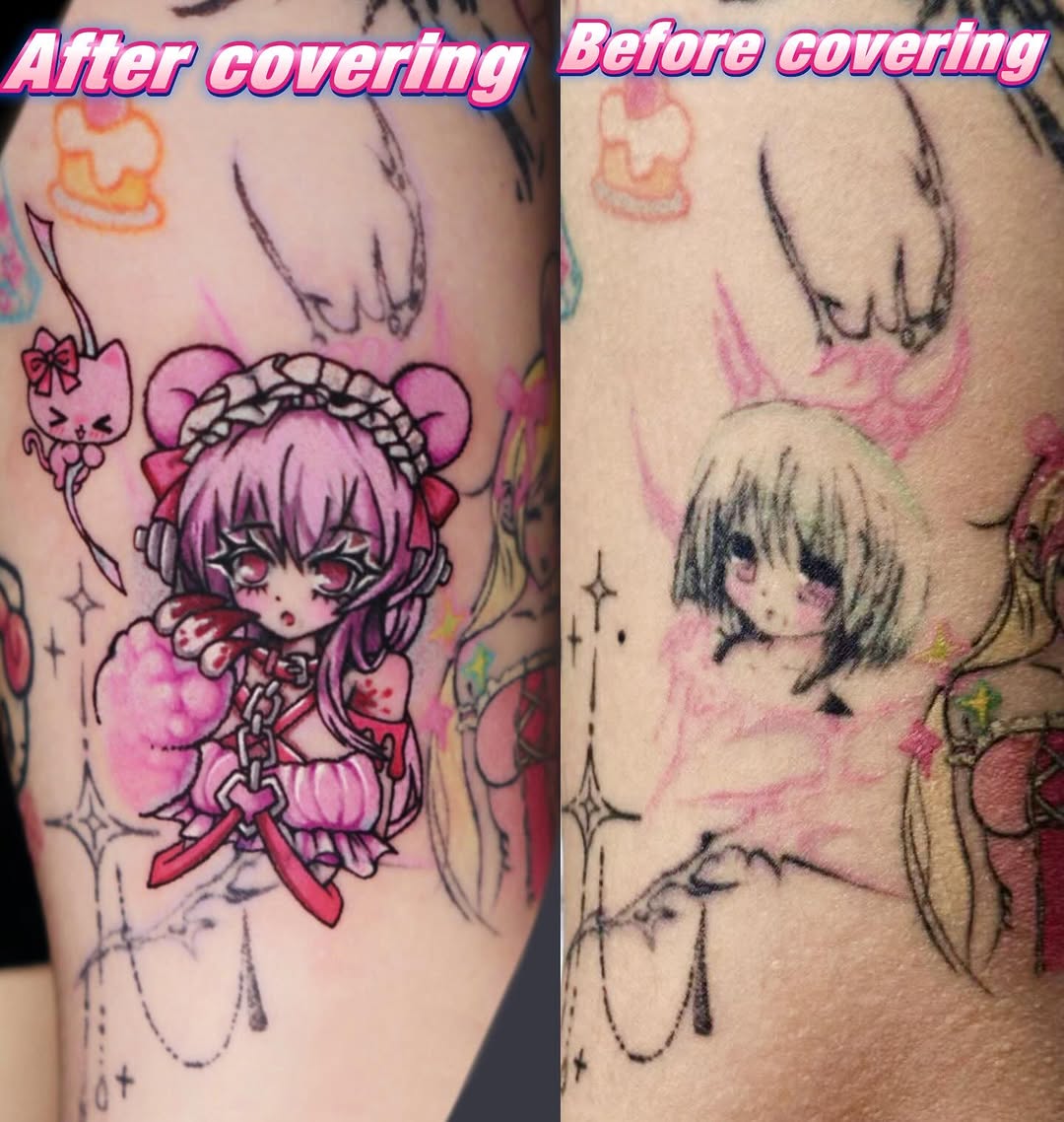 Tattoo by @kill.sweetie — new_school, anime