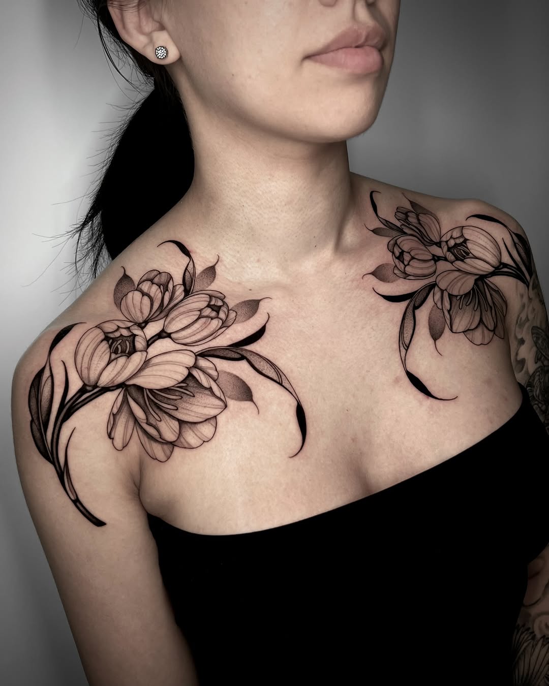 Tattoo by @caitybugink β black_and_grey, fine_line