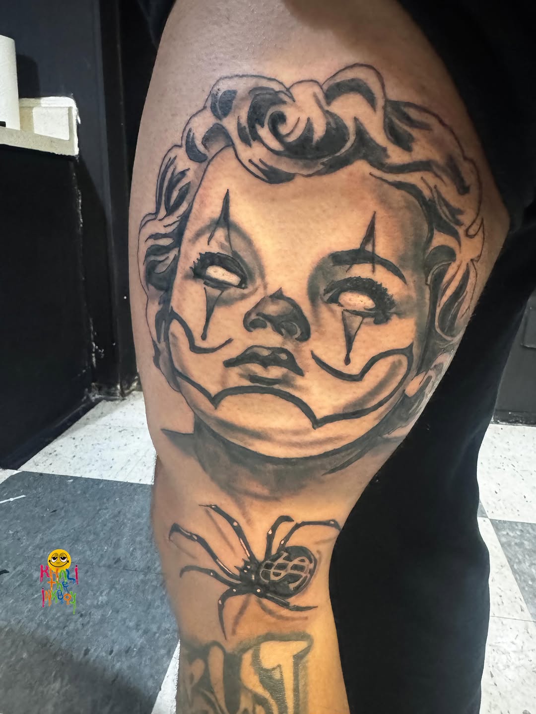Tattoo by @khali.the.inkboy — black_and_grey, illustrative