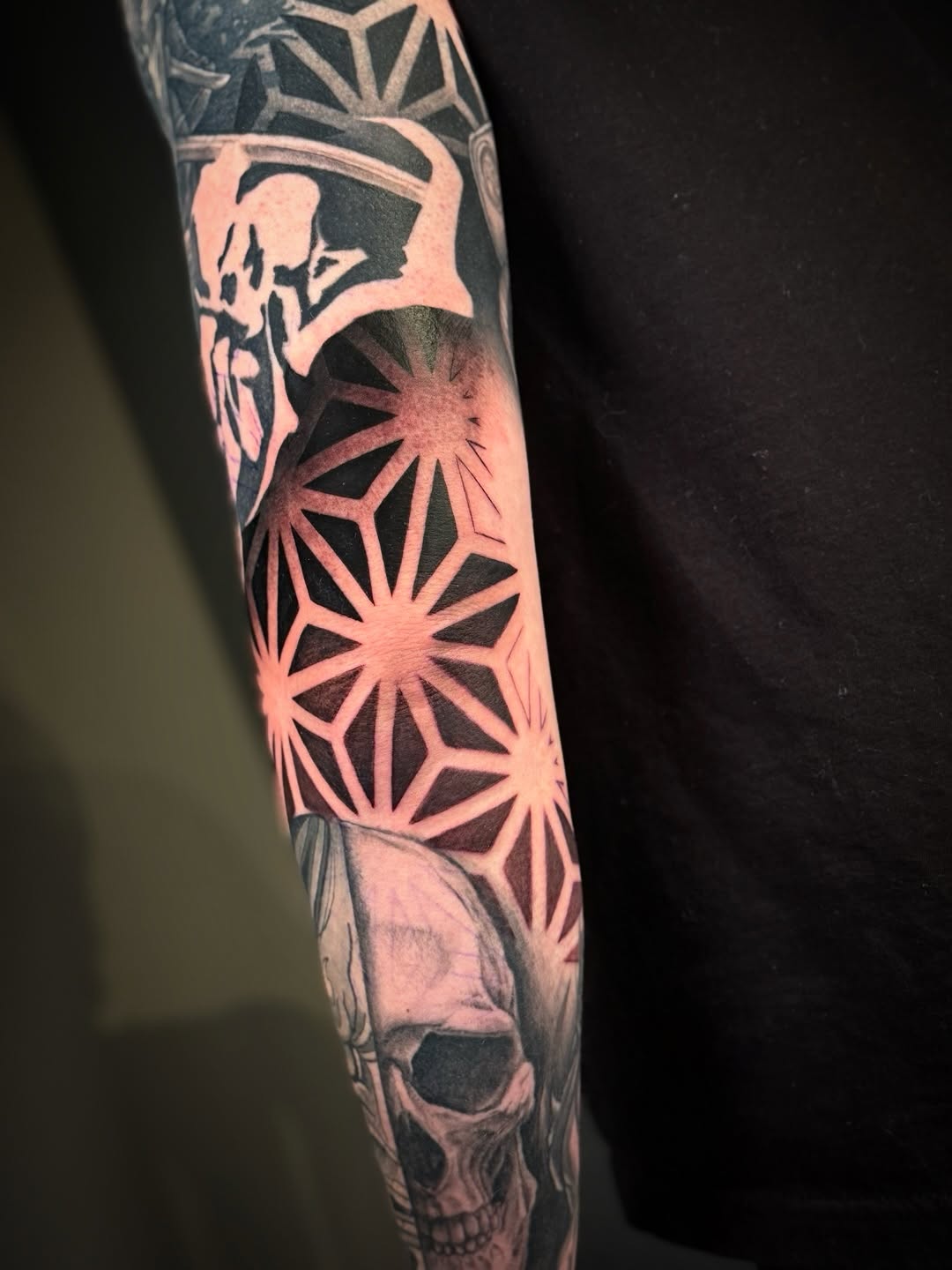 Tattoo by @ethanlundtattooing — black_and_grey, geometric