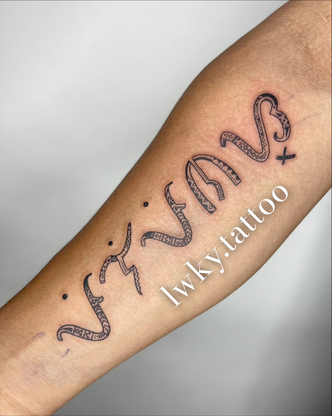 Tattoo by @lwky.tattoo โ lettering_script