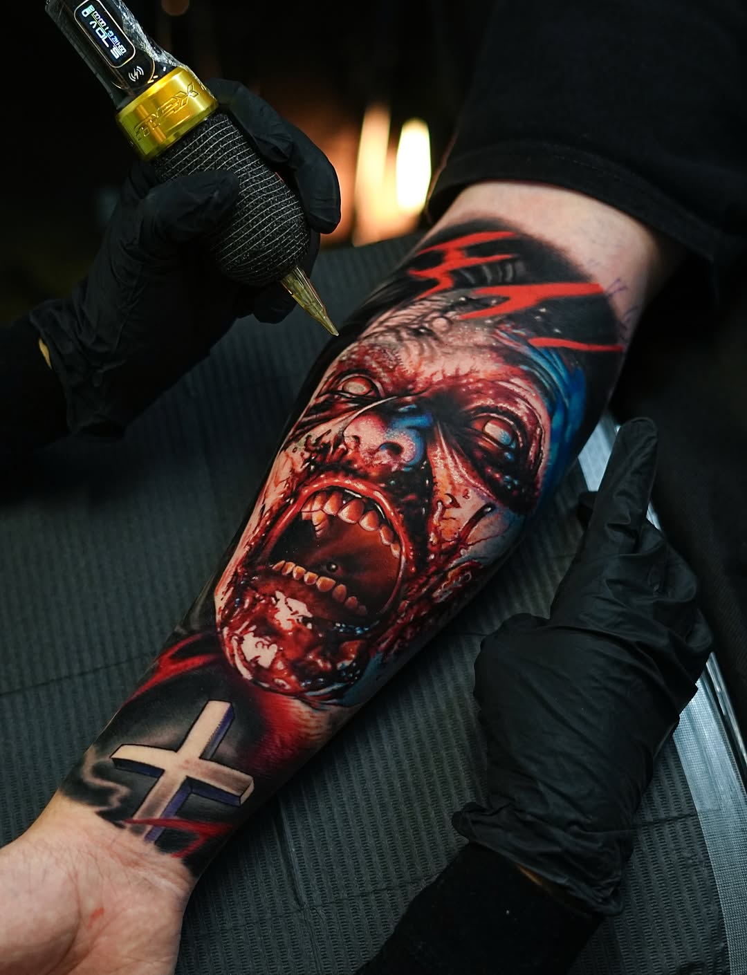 Tattoo by @estebanceron_art โ realism, dark_realism