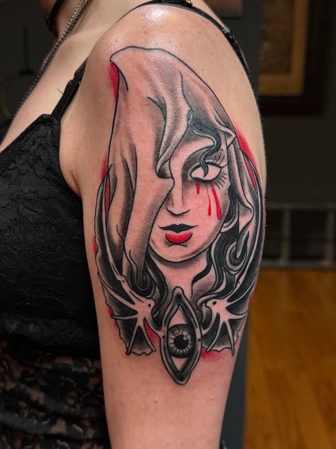 Tattoo by @sadistic_artist537 — neo_traditional, black_and_grey