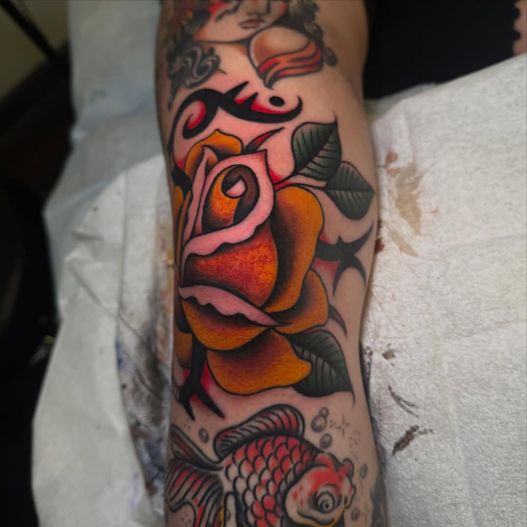 Tattoo by @louisetattooer — american_traditional, illustrative