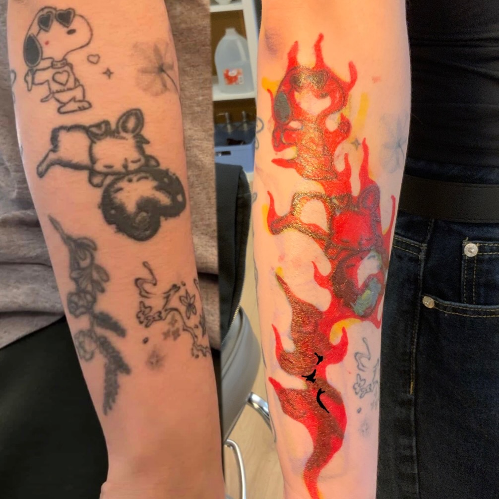 Tattoo by @amb.tattoo — illustrative, sketch