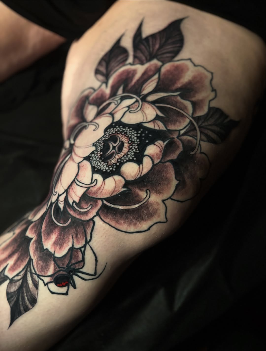 Tattoo by @chalmskinart — japanese_irezumi, black_and_grey