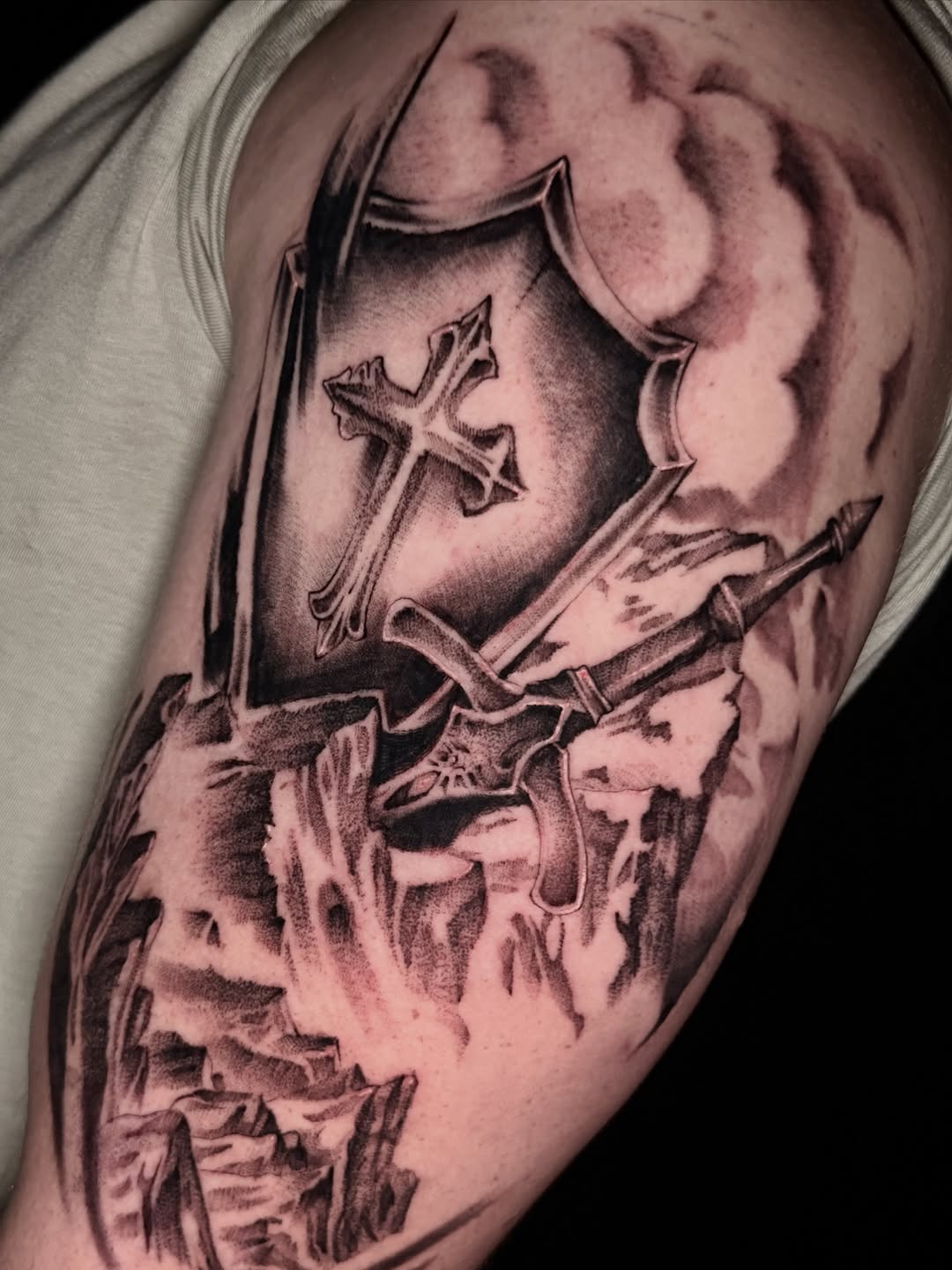Tattoo by @exploitedtattoos — black_and_grey, realism