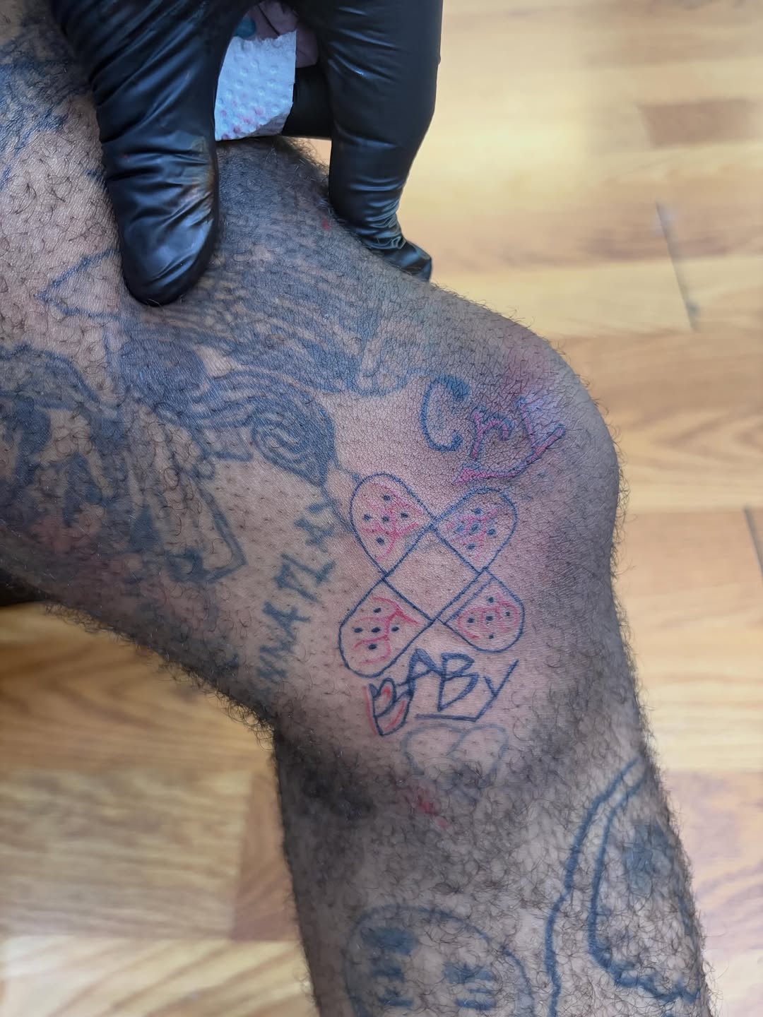 Tattoo by @blacksaddleink — illustrative, lettering_script