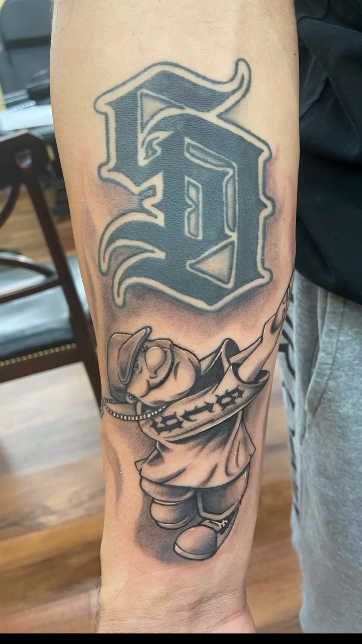 Tattoo by @pastorsdarkarts — black_and_grey, realism