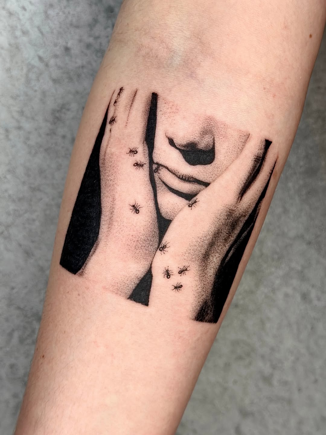 Tattoo by @enjolieart — realism, black_and_grey