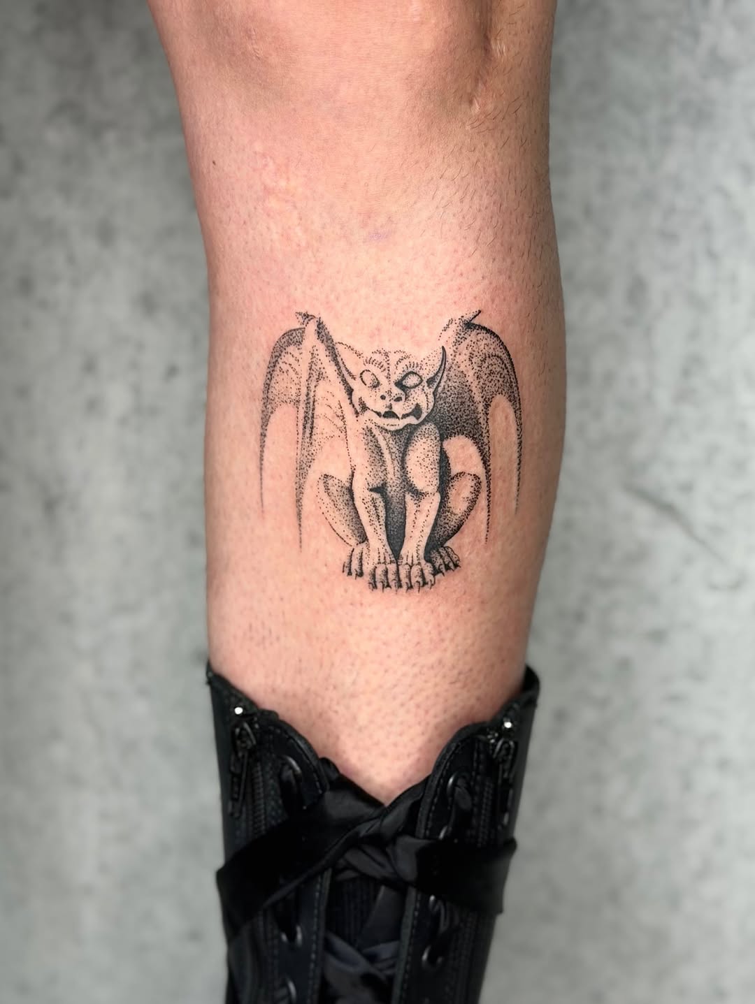 Tattoo by @enjolieart — dotwork, black_and_grey