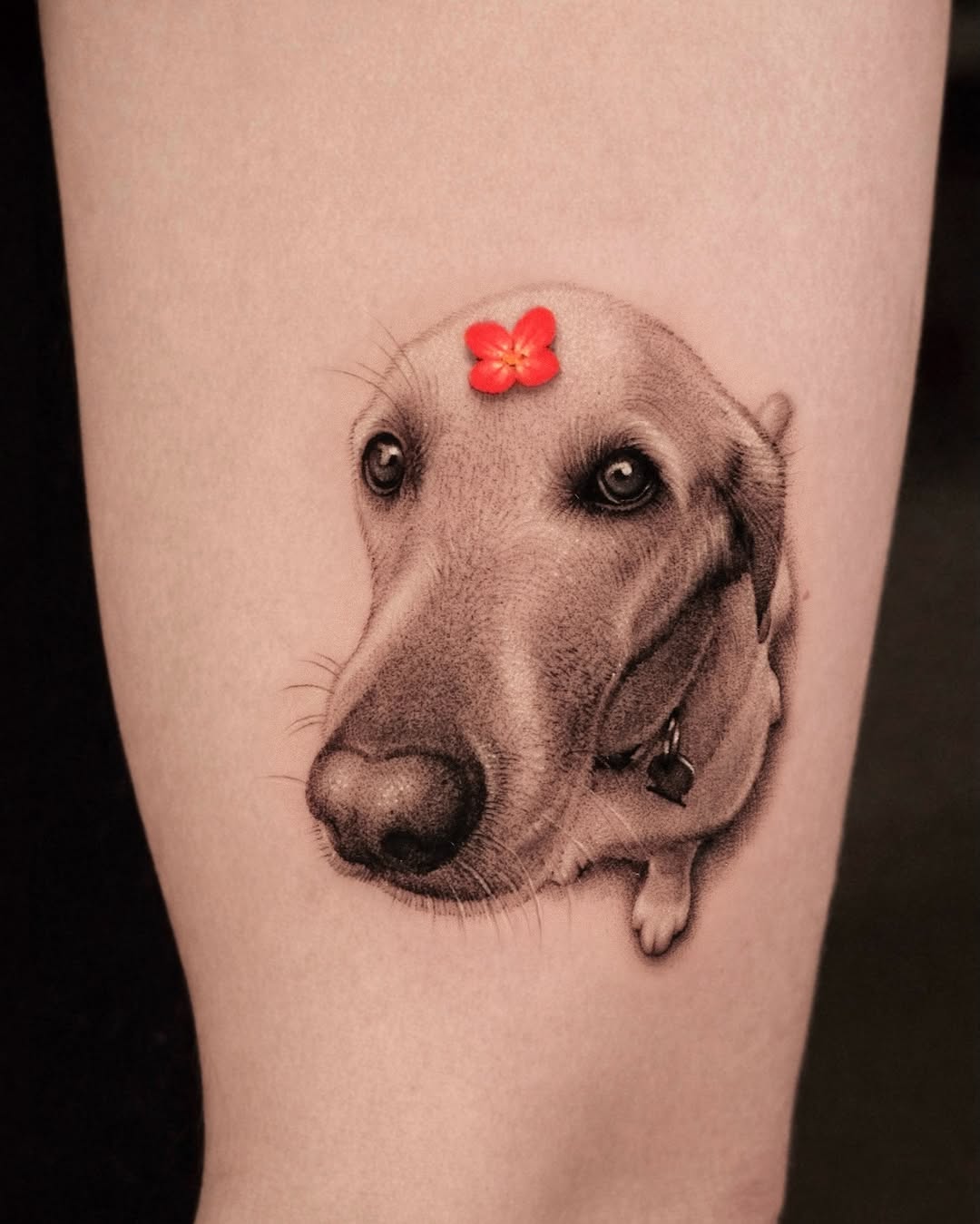Tattoo by @dionne.tattoo โ realism, black_and_grey