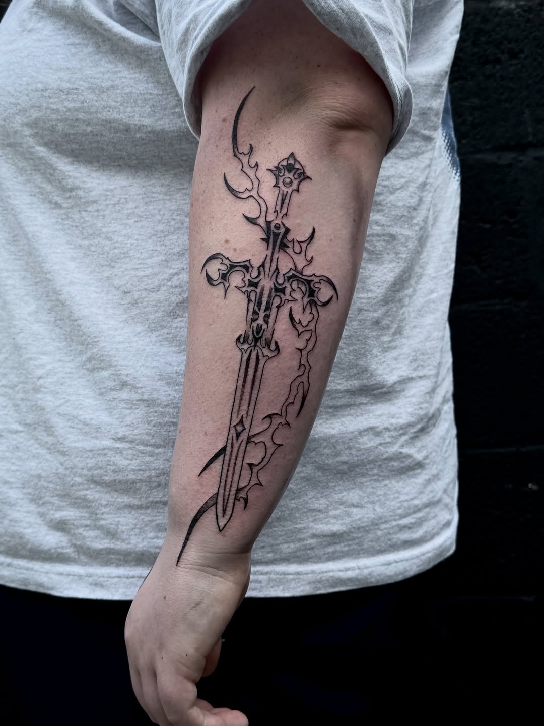 Tattoo by @devonlanetattoo — blackwork