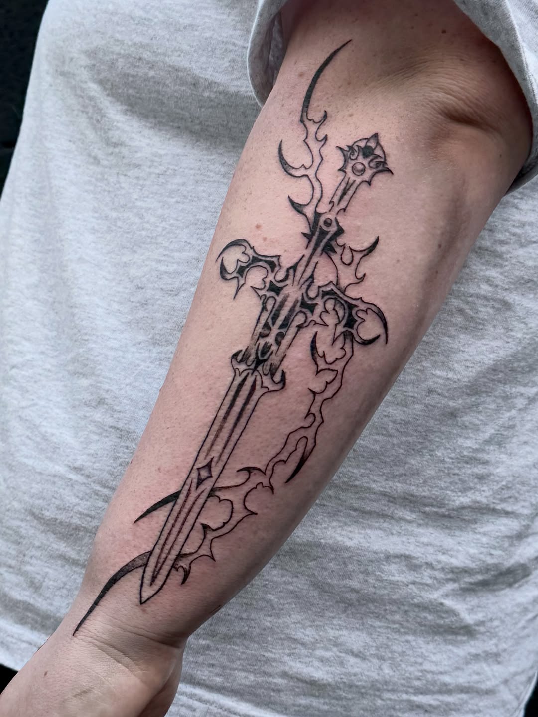 Tattoo by @devonlanetattoo — blackwork