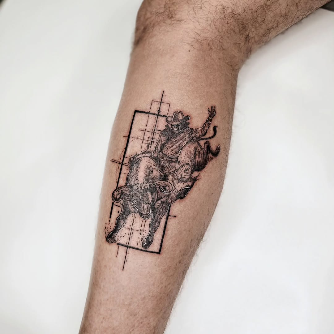 Tattoo by @browtech.joel — realism, geometric