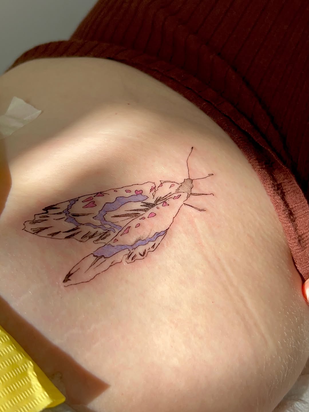 Tattoo by @rainfrog.gg — illustrative, fine_line