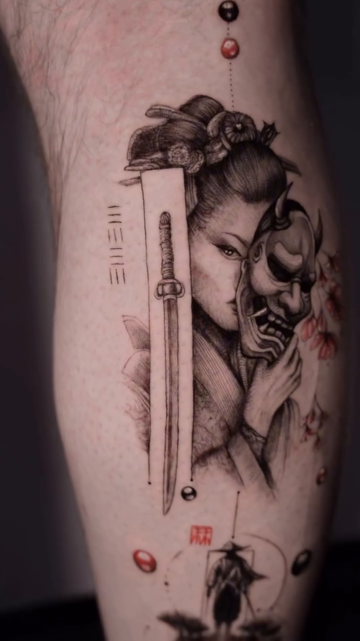 Tattoo by @lilithink โ japanese_irezumi, black_and_grey