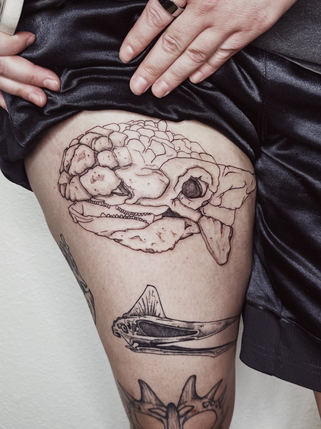 Tattoo by @deathlyill_tattoos — black_and_grey