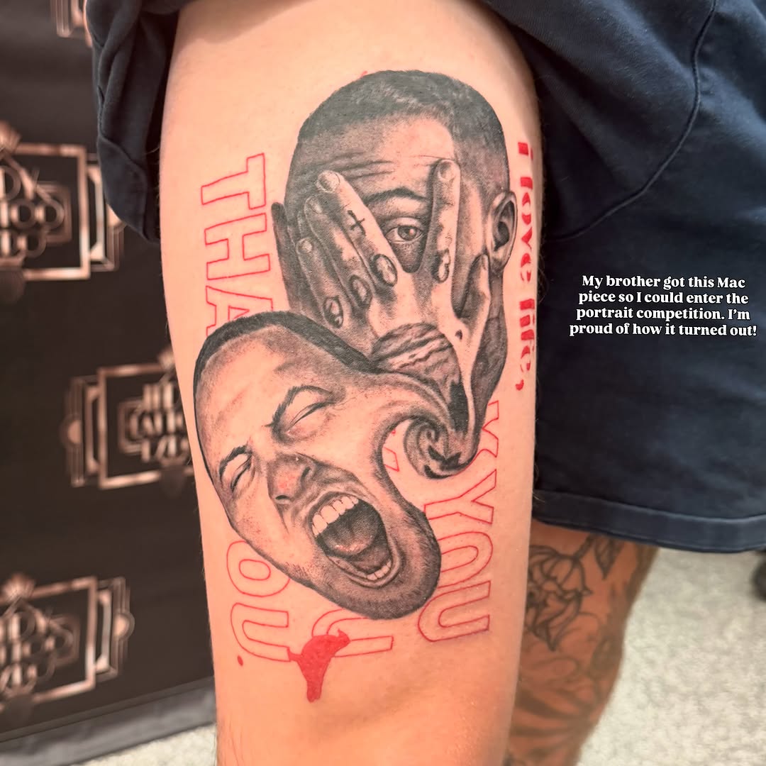 Tattoo by @enlightened.etchings — realism, lettering_script