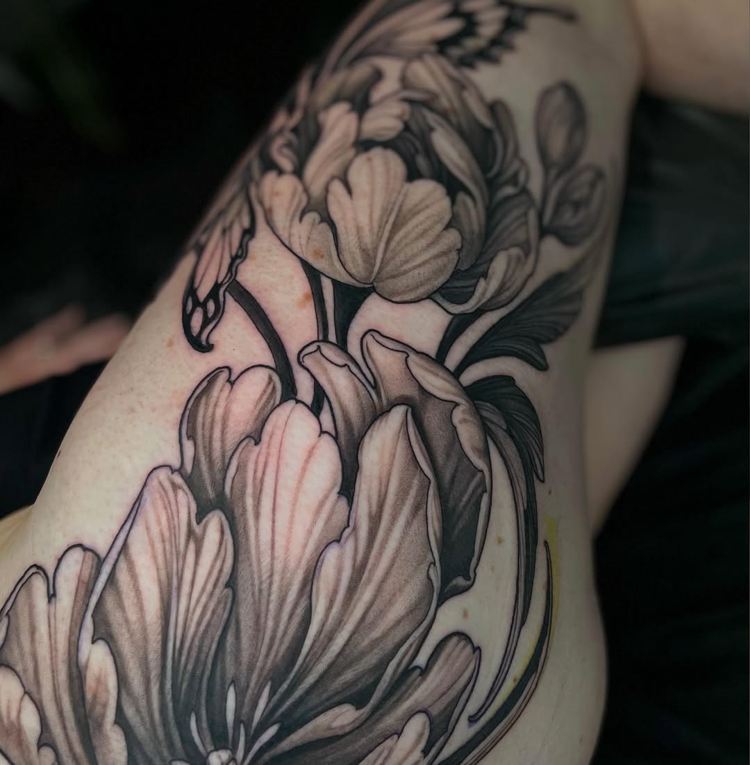 Tattoo by @madelart_ — black_and_grey, realism