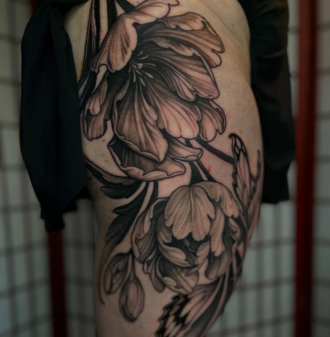 Tattoo by @madelart_ — black_and_grey, realism
