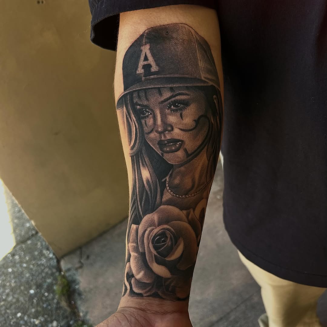Tattoo by @acruz_707 โ chicano, realism