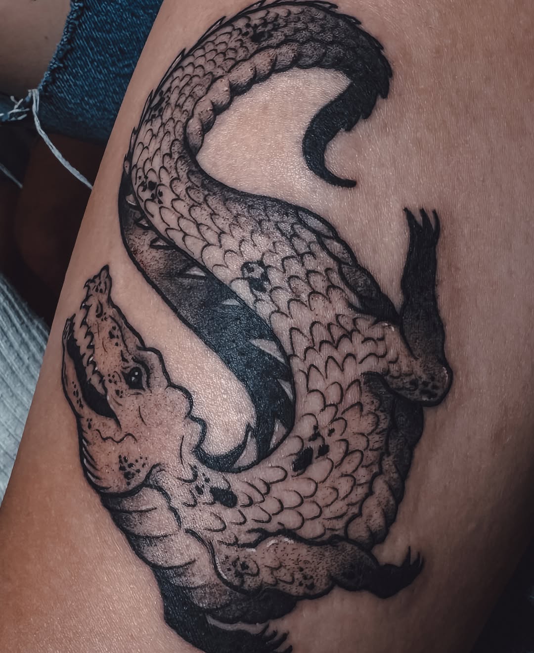 Tattoo by @inkdbyliz — blackwork, illustrative