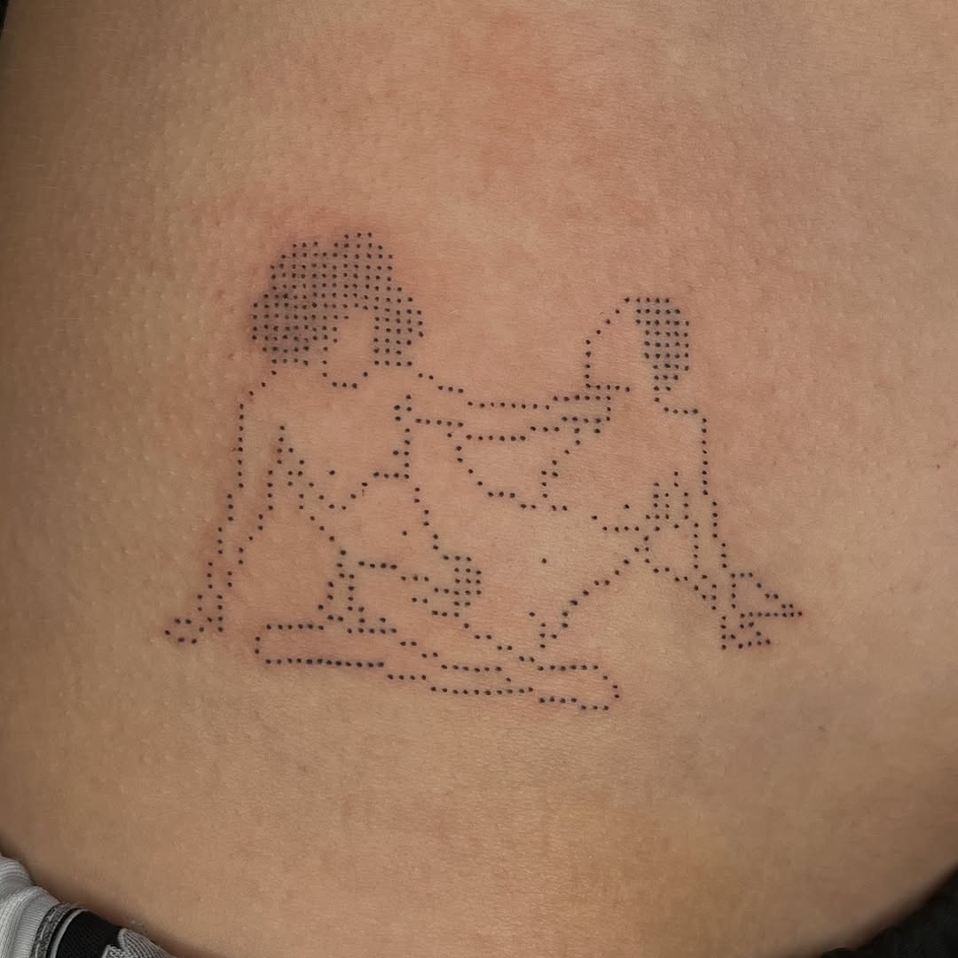 Tattoo by @toughbutton.tats — dotwork, illustrative