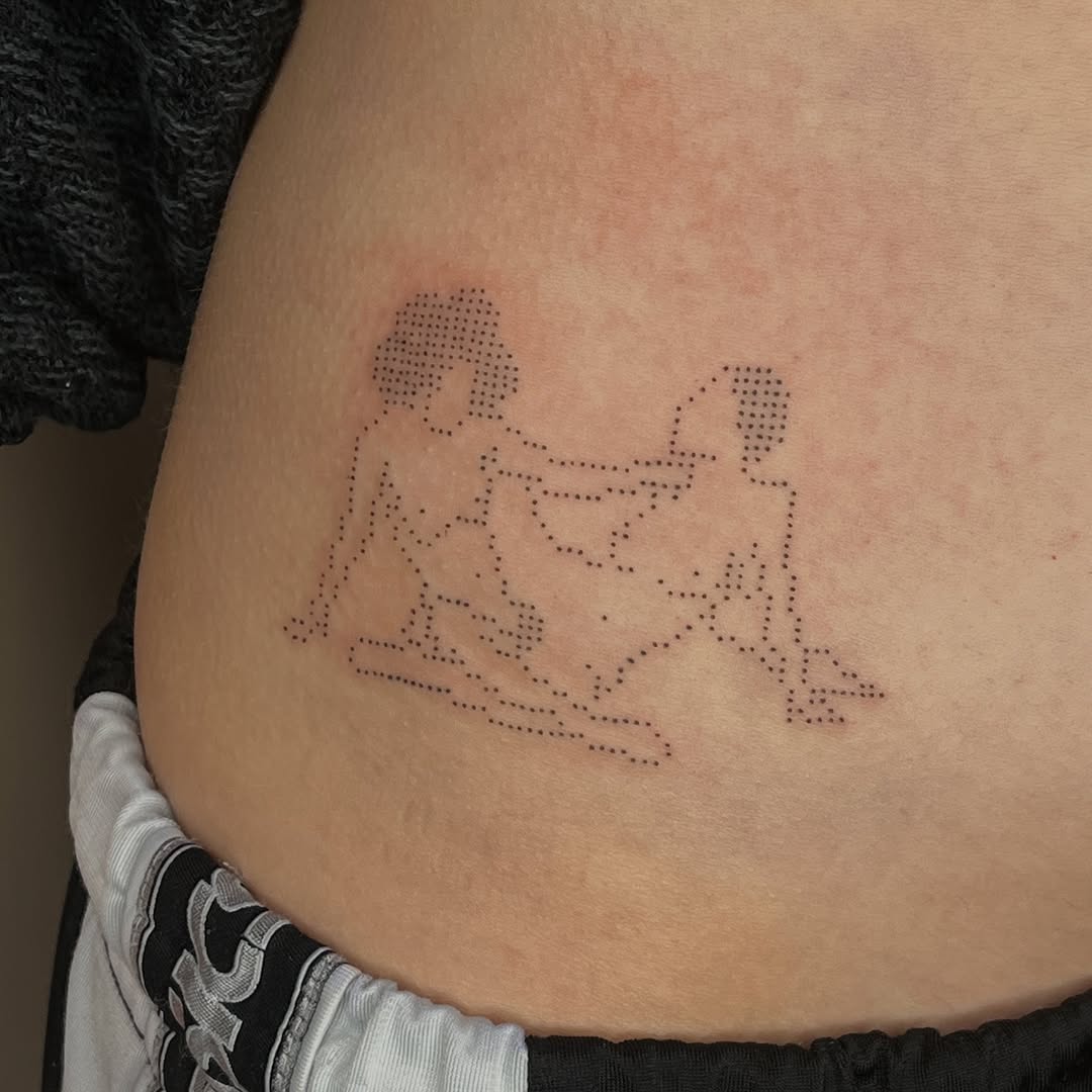 Tattoo by @toughbutton.tats — dotwork, illustrative