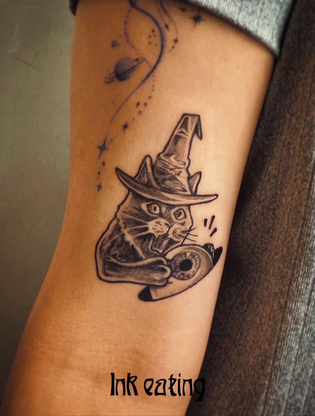 Tattoo by @ink_eating — black_and_grey, illustrative
