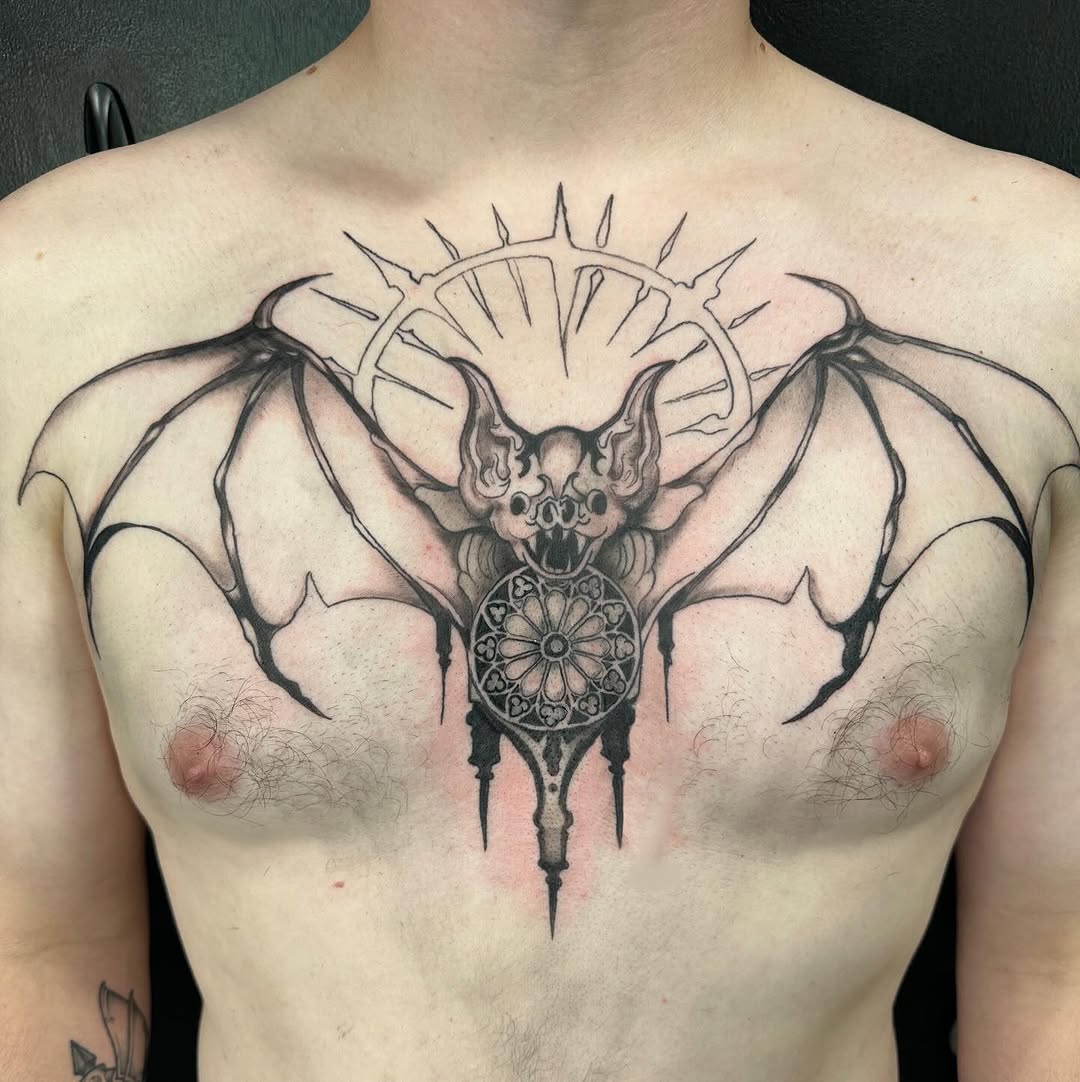 Tattoo by @mikala_tattoos — blackwork, illustrative