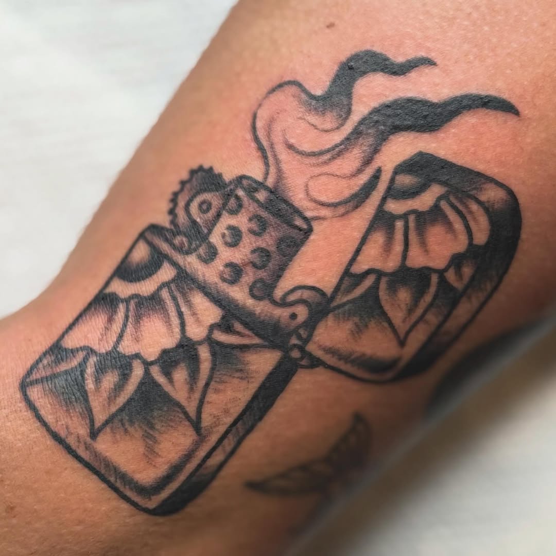 Tattoo by @rev.claytattooer — american_traditional, black_and_grey