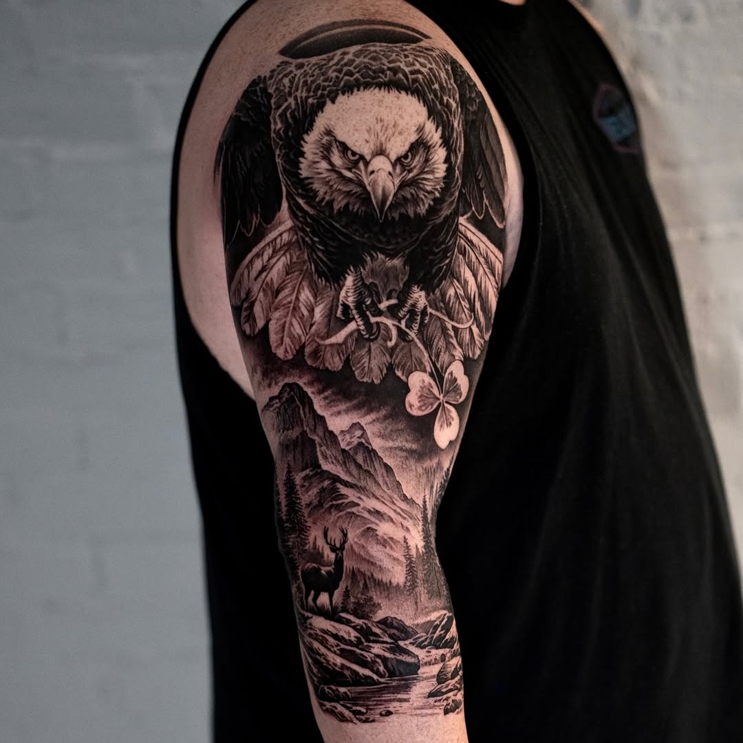 Tattoo by @markvatatattoo โ realism, black_and_grey