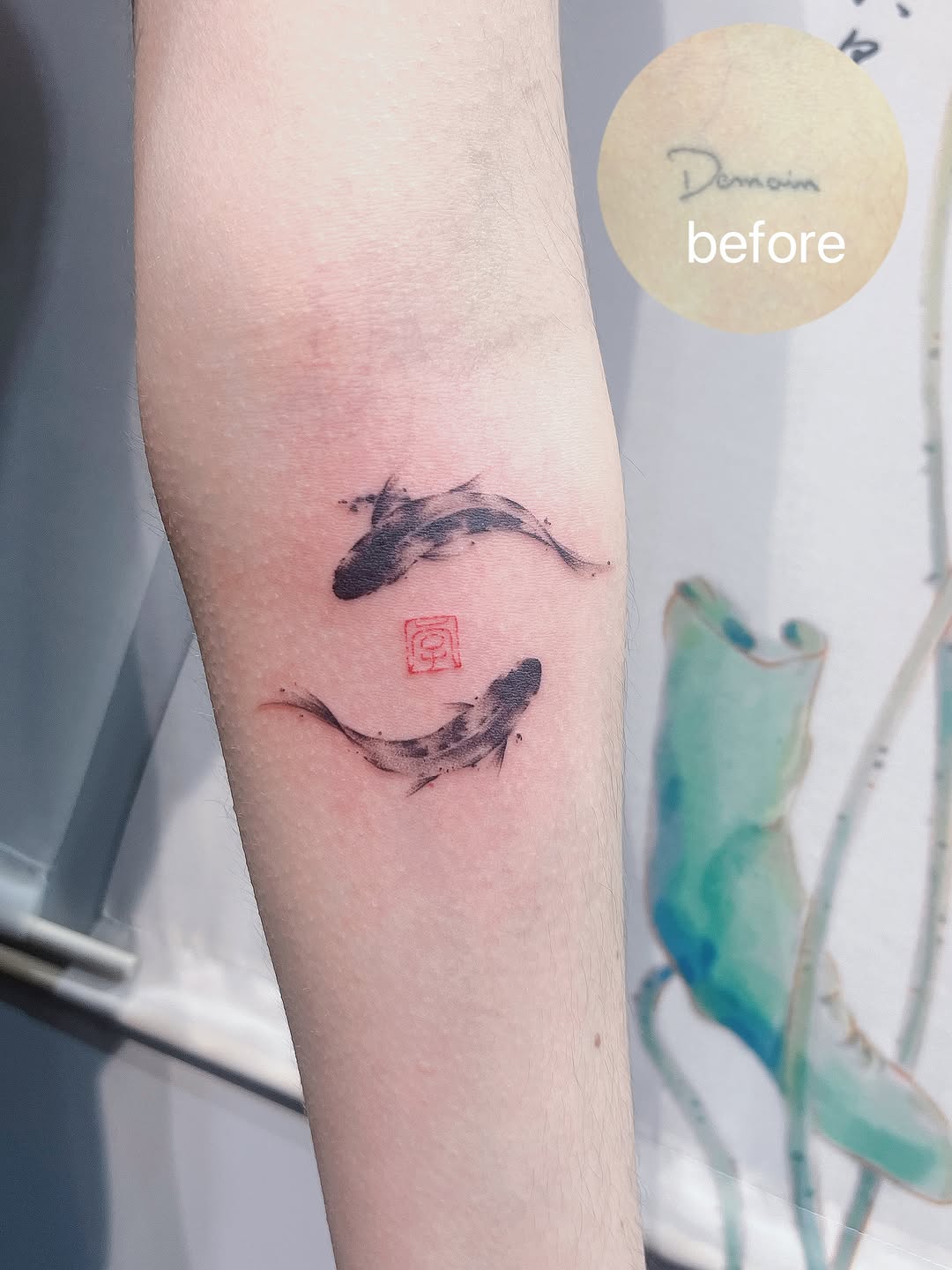 Tattoo by @david.george.tattoo β watercolor, fine_line