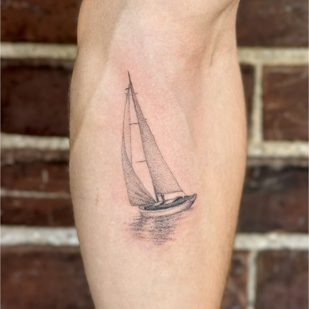 Tattoo by @khk.ttt — dotwork, black_and_grey