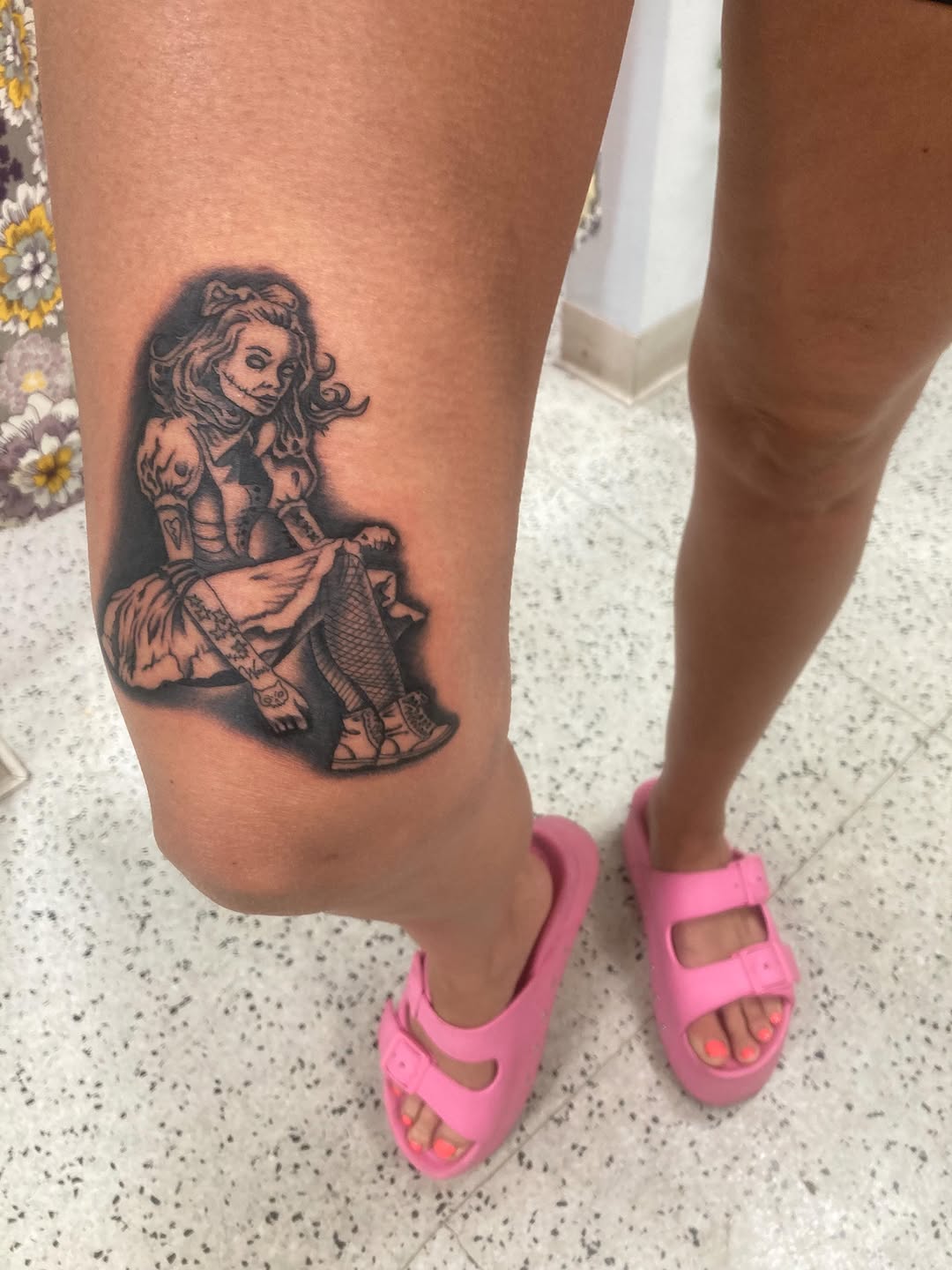 Tattoo by @madtimtattoos — black_and_grey