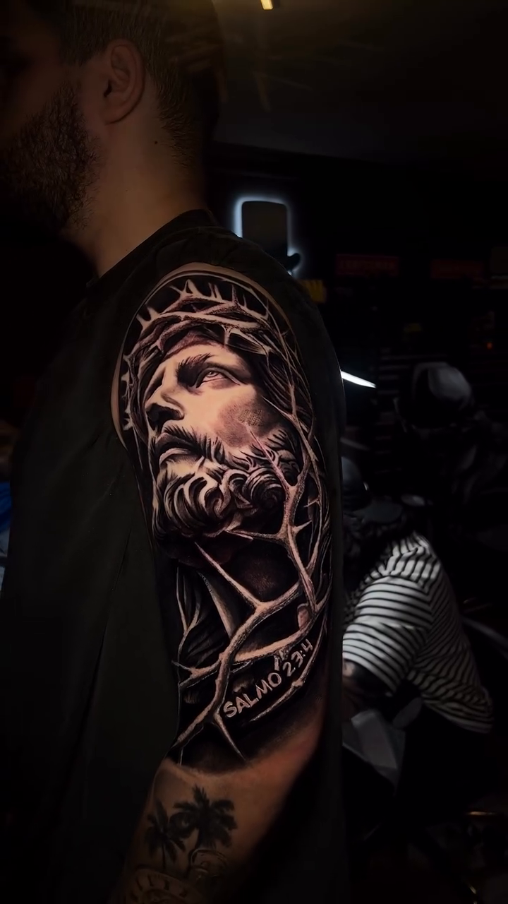 Tattoo by @mrcurlytattoo — realism, black_and_grey