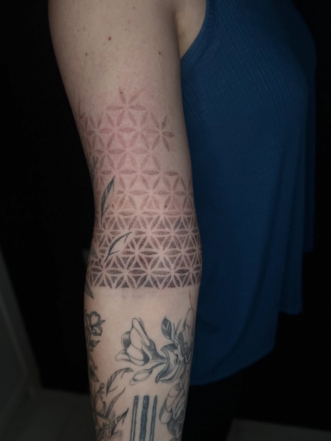 Tattoo by @bondtattooer — dotwork, geometric