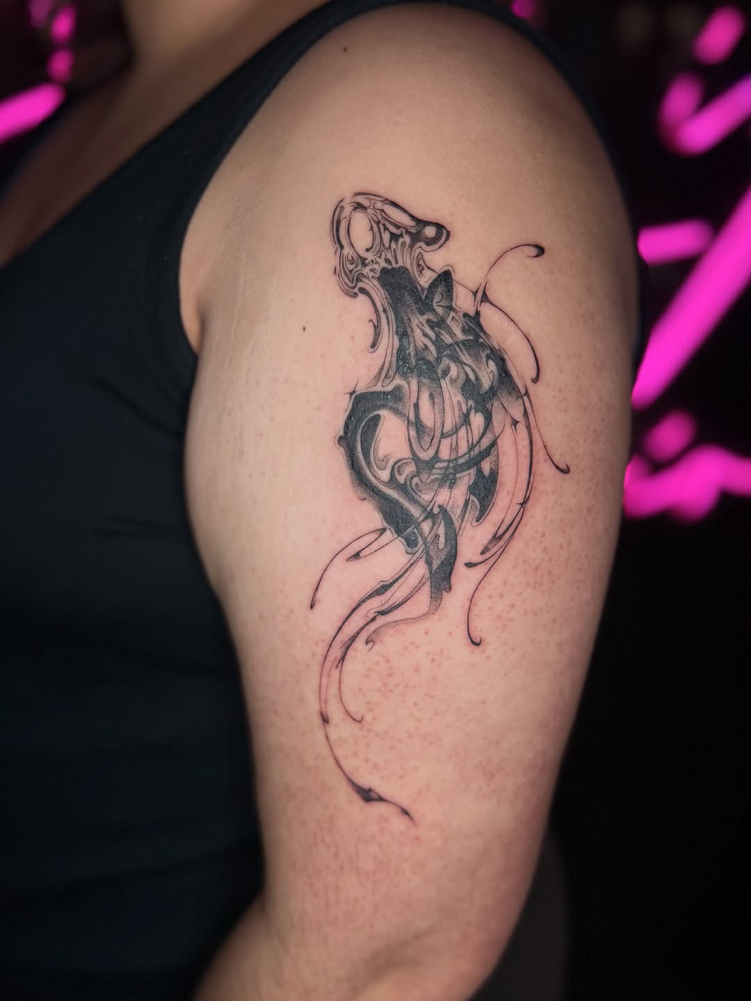Tattoo by @bondtattooer — blackwork