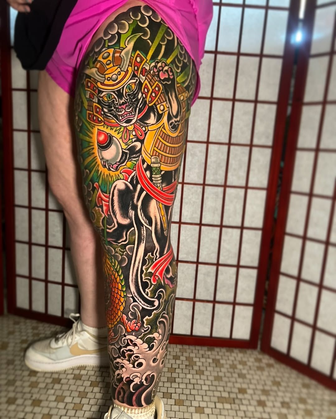 Tattoo by @alton_sides — japanese_irezumi, black_and_grey