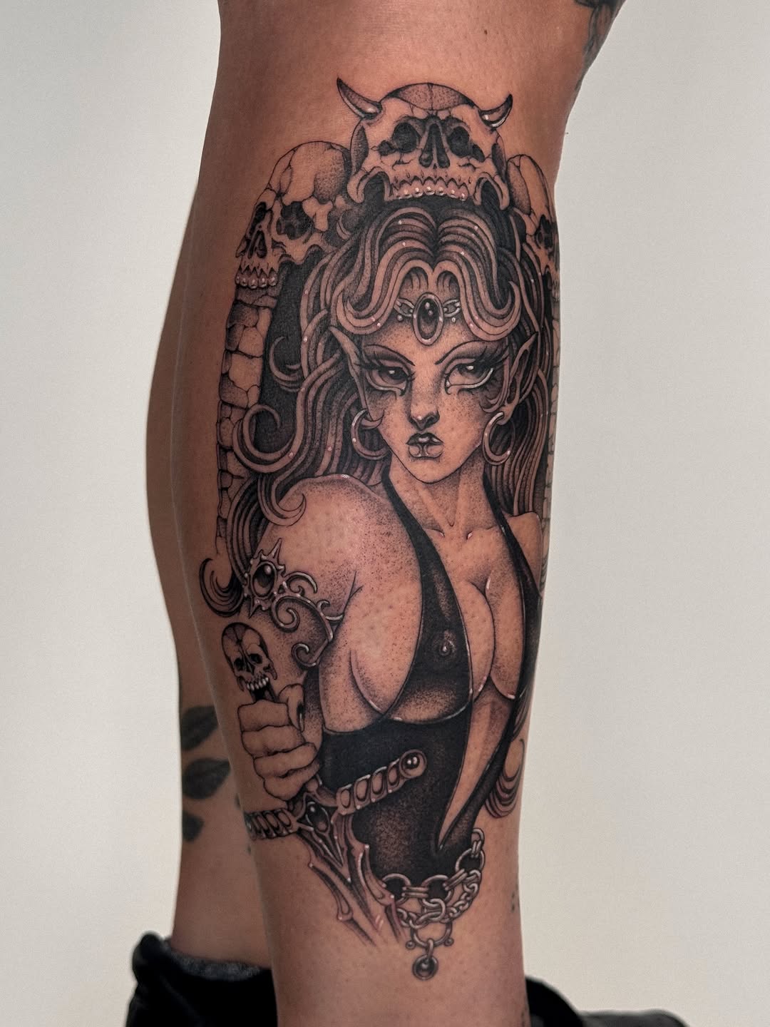 Tattoo by @ellafromhella — dark_realism, blackwork