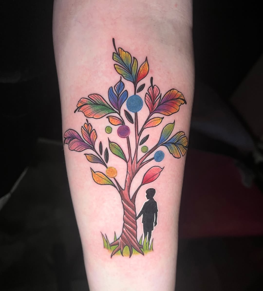 Tattoo by @kastle.pokes — illustrative, watercolor
