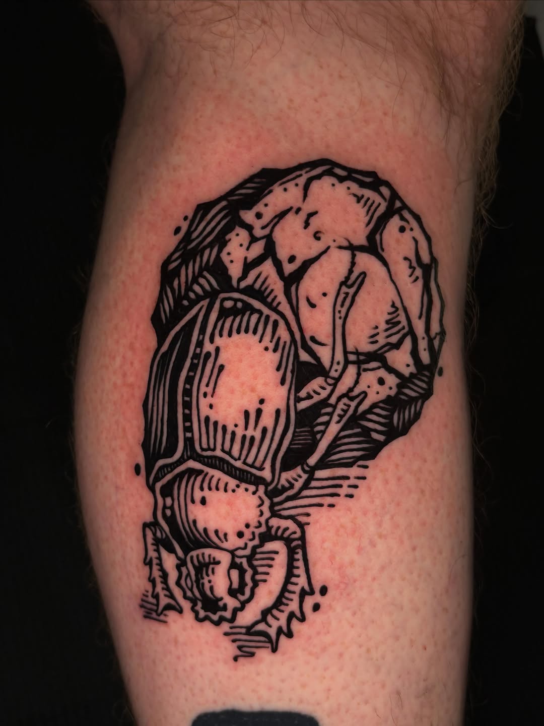 Tattoo by @jeremydrawsshit β blackwork