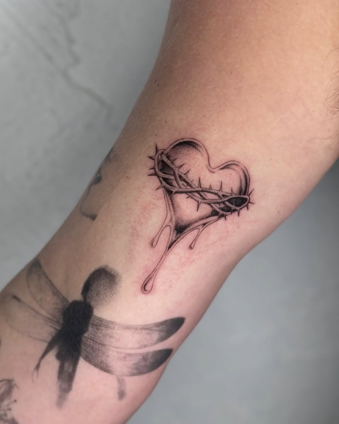 Tattoo by @finickyink โ black_and_grey, dark_realism
