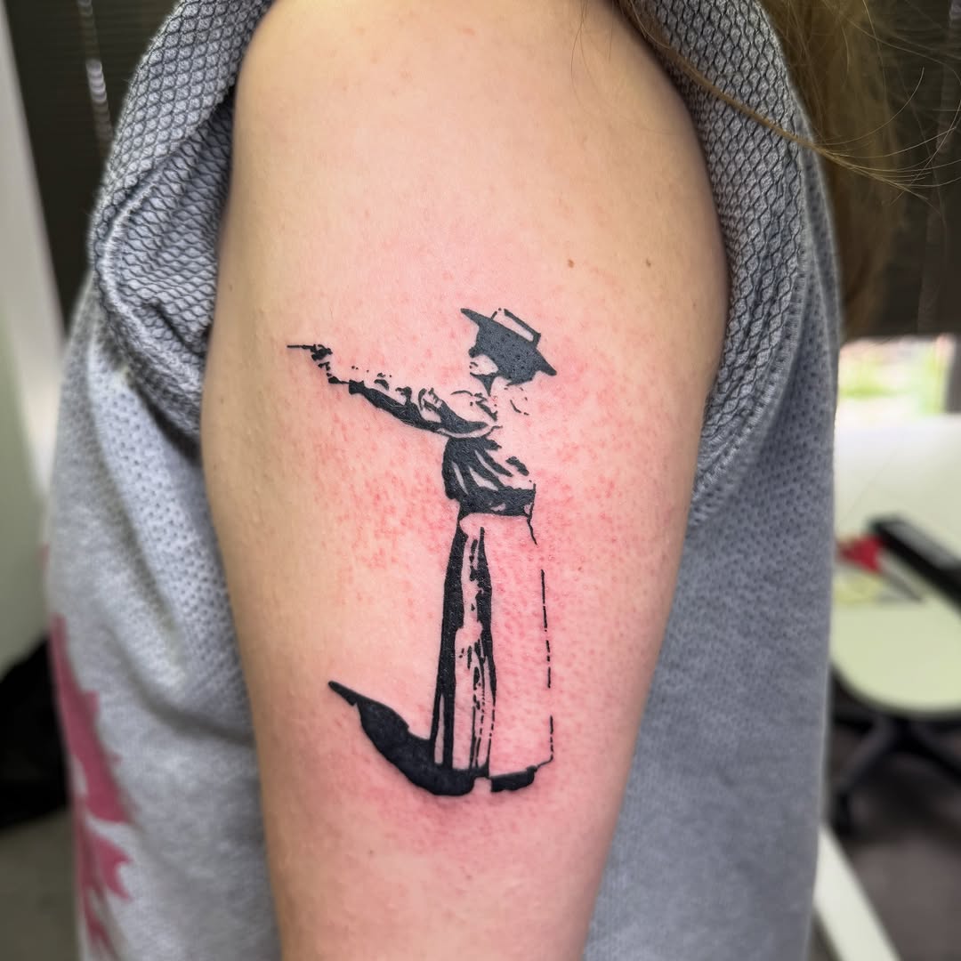 Tattoo by @tattedbyblossom — blackwork