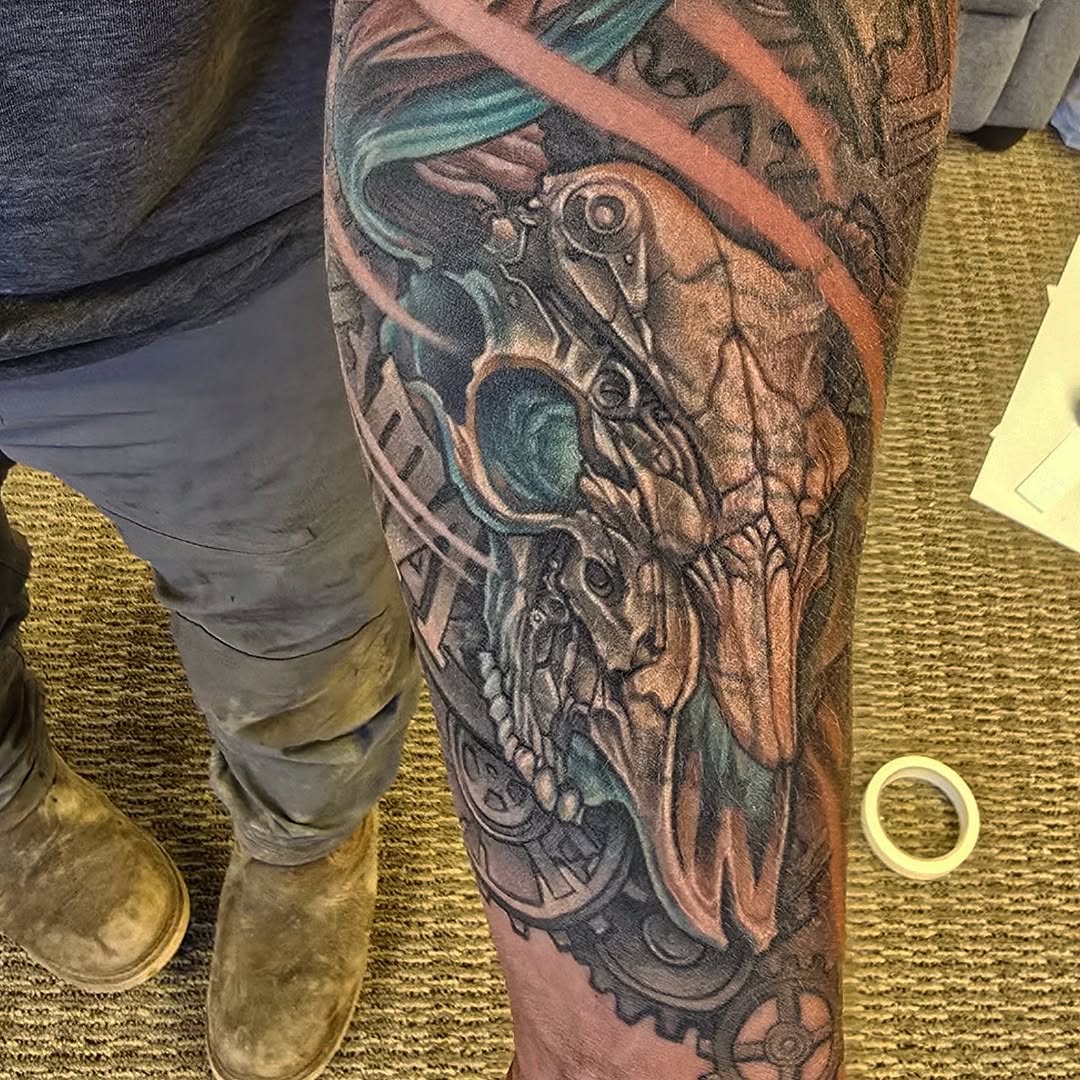 Tattoo by @wolffmantattoo — realism, dark_realism